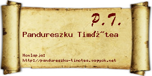 Pandureszku Timótea névjegykártya